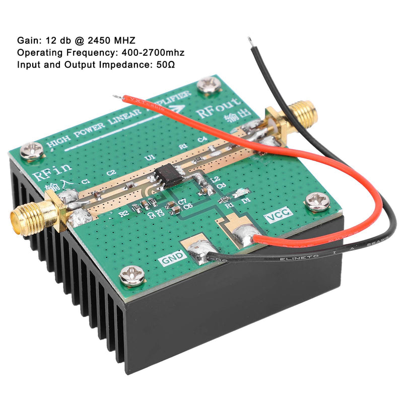 ASHATA RF power amplifier RF2126 RF power amplifier 400‑2700MHz 2.4GHZ 1W Long operating time
