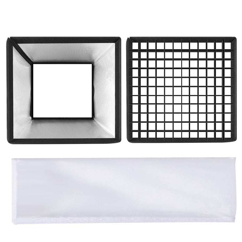 GVM Foldable Softbox Diffuser with Grid Beehive for GVM 50RS 672S MB832 520LS 520S 1200D Series LED Panel Lights, Video Lights, Suitable for Portrait Photography, Video Lighting, 14.9 x 15.7