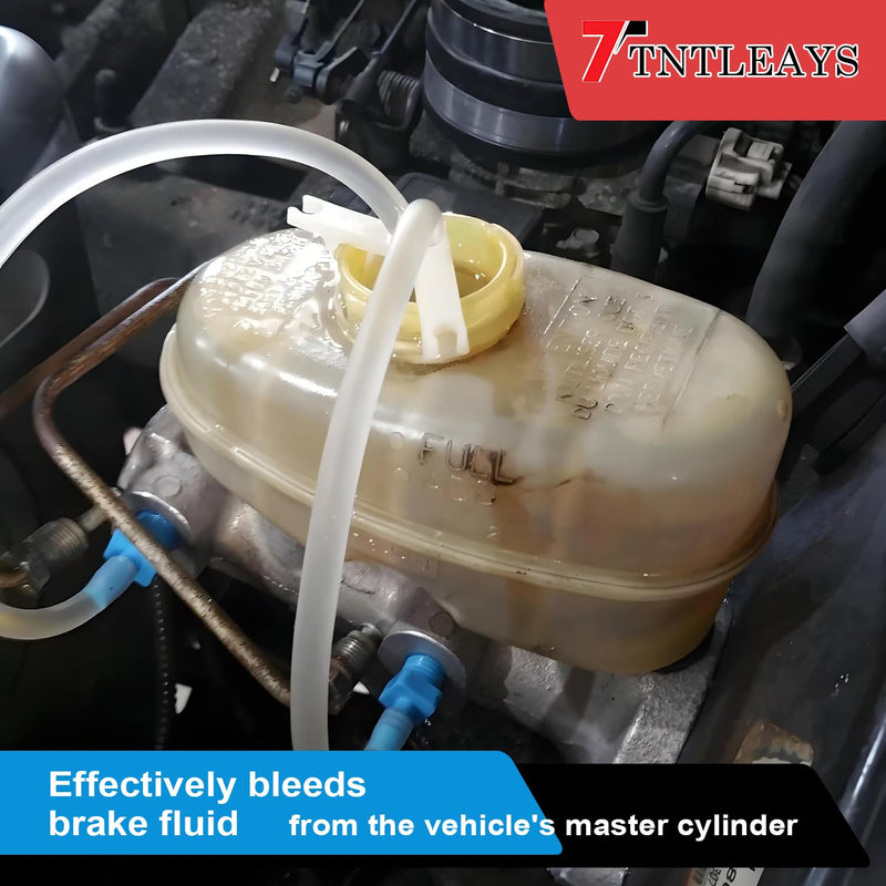 Master Cylinder Bleeder Kit Replacement for 14151, Brake Bleeding Kit, Imperial and Metric Connection Fittings, 22" Hose x2, Clamp x2, with PTFE Tape, Coolant Bleeder Tools Kit