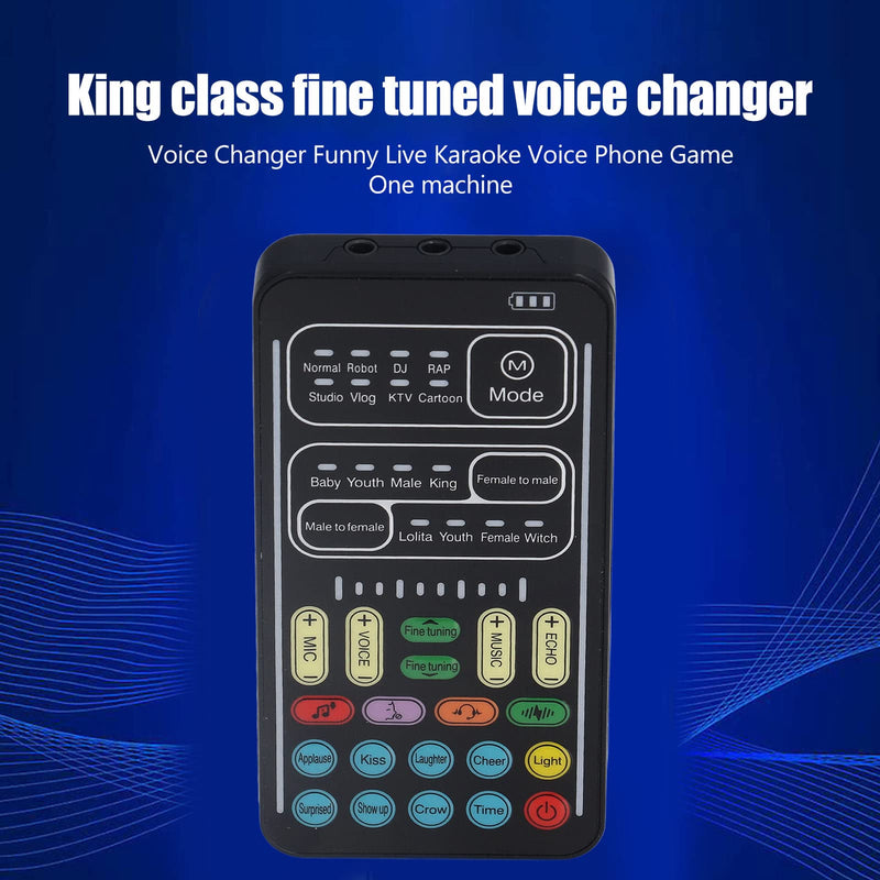 Voice Changer, I9 Live Sound Card Voice Changer Portable Mini Gaming Voice Plug and Play for Game Anchor Recording Mobile Phone Computer (Ejoyousngbuw0745m-11) Ejoyousngbuw0745m-11