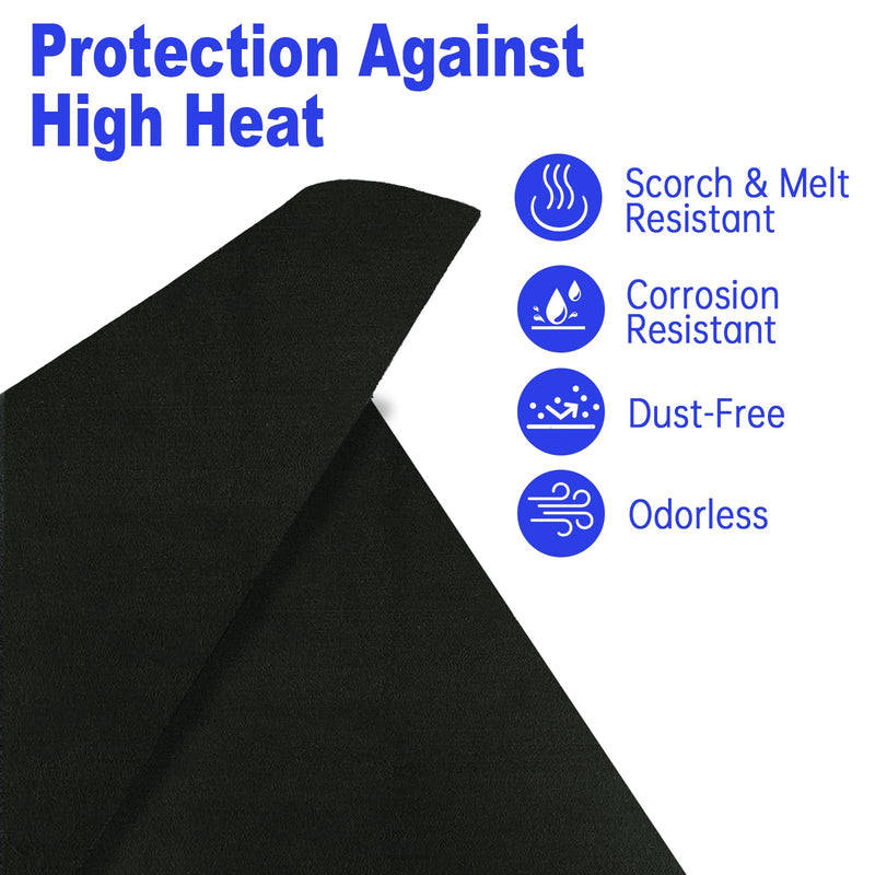 40x40 Inch Fireproof Welding Blanket Pad, Carbon Felt Wick & Flame Retardant Fabric, 5mm Thick Fireproof Heat Resistant Mat, Up to 3000°F for Soldering, Firepit, Grill, Smoker & Plumbing 40x40"1 PCS