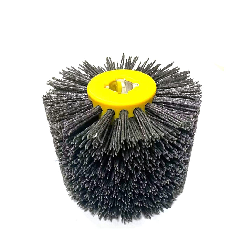 JVJ nylon brush polishing grit #80 wire drawing wheel brush polishing brush for satin finishing machine sanding brush bristle brush grit brush 80 grit