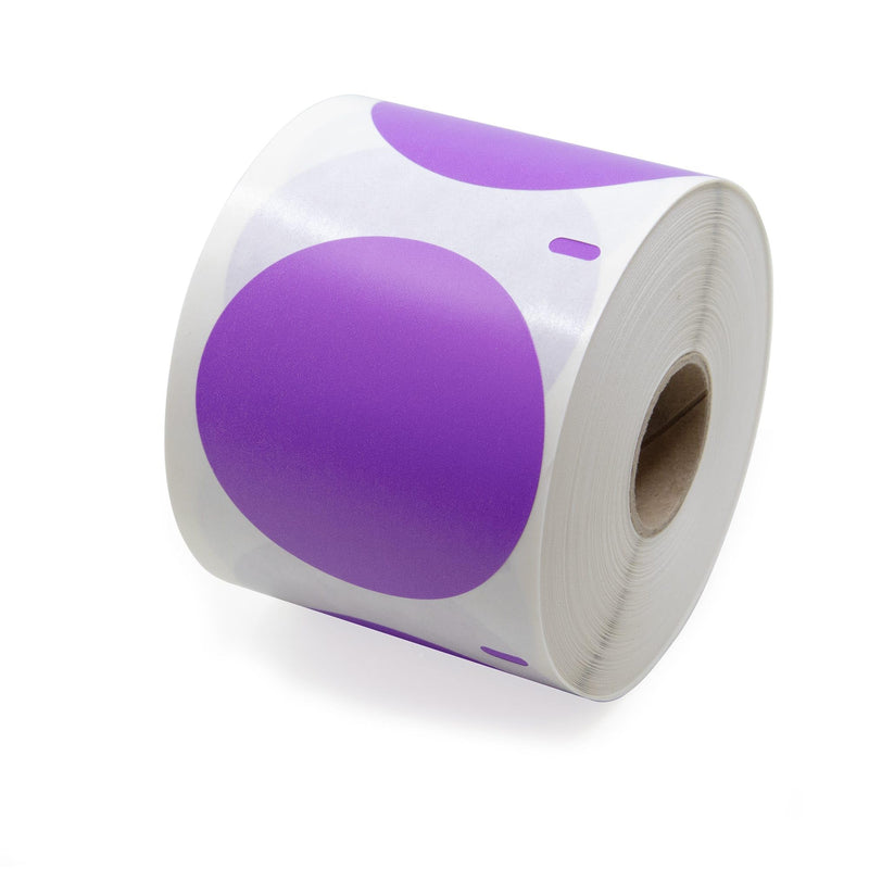 Purple 2.25" Circle Direct Thermal Labels