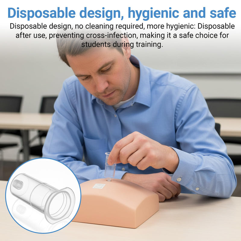 TrelaCo 200 Pack Disposable Transparent Connector, Individually Packaged,Multi Sample for Single Use, Universal Fit