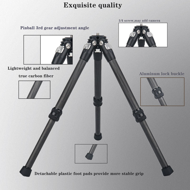 True Carbon Fiber Mini Tripod Desktop Tabletop Stand Tripod for insta360 Insta 360 ONE X X2 X3 RS Gopro Go pro Hero 12 11 9 8 7 6 5 DJI Smooth 4, Osmo Mobile, Ronin-S Accessories (Silver) Silver