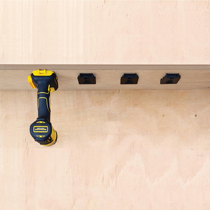 StealthMounts Tool Holder Compatible with DeWalt 20v/60v (4 Pack) - Yellow | StealthMounts Locking Tool Mounts | Made in the UK 8x10/16x20, 4 pack