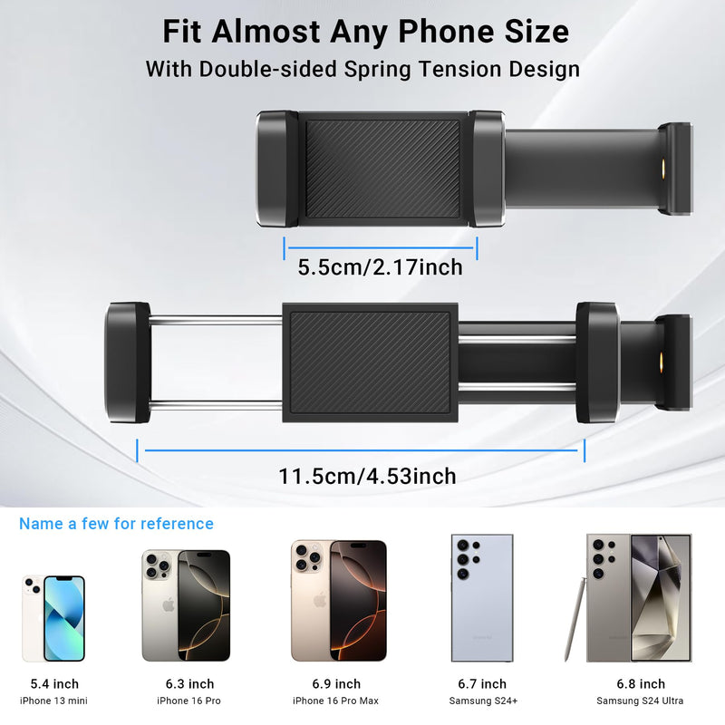 Phone Tripod Mount with 1/4" Screw Thread, 360° Rotate 180° Tilt Tripod Phone Holder Replacement with Cold Shoe, Versatile Tripod Mount Adapter for iPhone, Tripod, Selfie Stick, Camera Stand