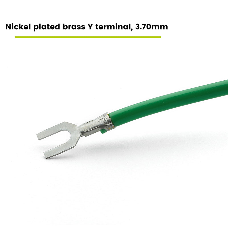 TRUE CABLE Shielded Ethernet Patch Panel Bond & Ground Extension Wire Adapter, NEMA 5-15P 3 Prong Plug, 14 AWG, 6 Foot