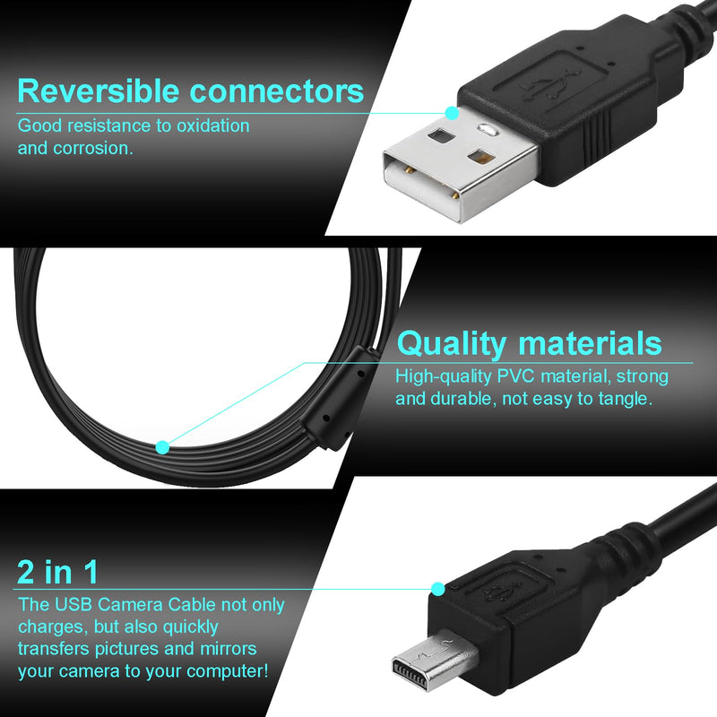 UC-E6 USB Cable for Nikon CoolPix S4000 S3000 S3300 S3700 S6500 S3500 S6600 S6300, P100 P530, Compatible with Nikon Digital SLR DSLR D3300 D750 D5300 D7200 D3200 (3.3ft) 1M