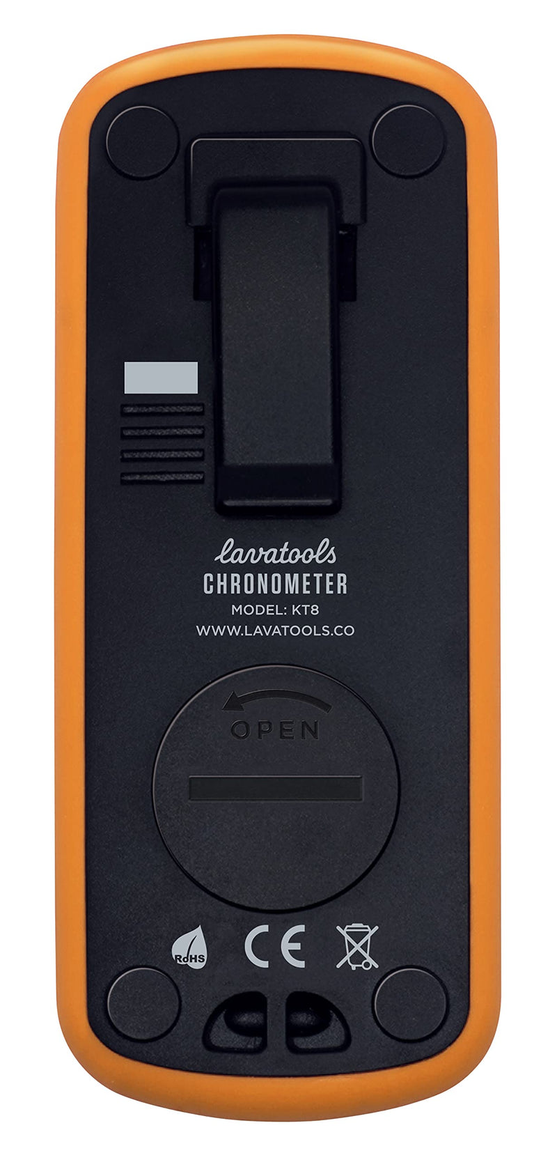 Lavatools KT8 Digital Kitchen Dual Timer & Stopwatch, Backlight, Ultra Loud Alarm, Mute Function, Quick-Set Buttons, Hang Hole, Magnetic for Cooking and Classroom with Lanyard Tangerine