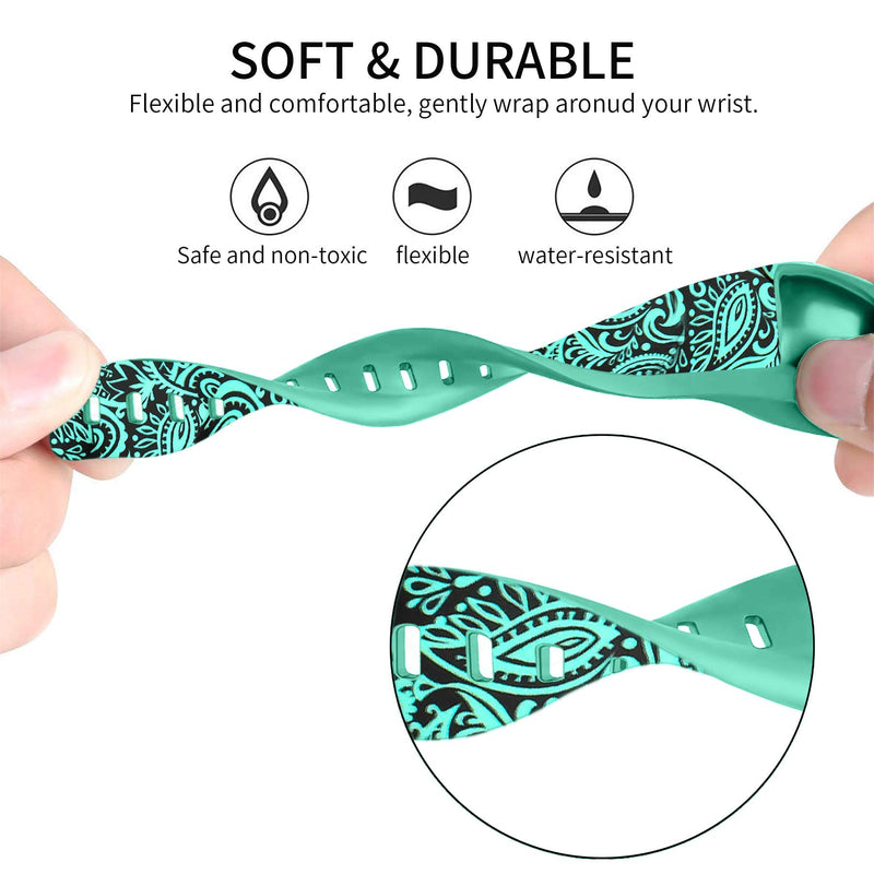 Bands Compatible for Garmin Vivofit JR Bands Vivofit JR 2 Bands/vivofit 3 Bands Accessories Replacement Watchbands Starp for Kids Boys Girls Women with Metal Secure Clasp for Garmin Vivofit 3 JR,3PCS Teal&Teal & Black&Teal & Lavender