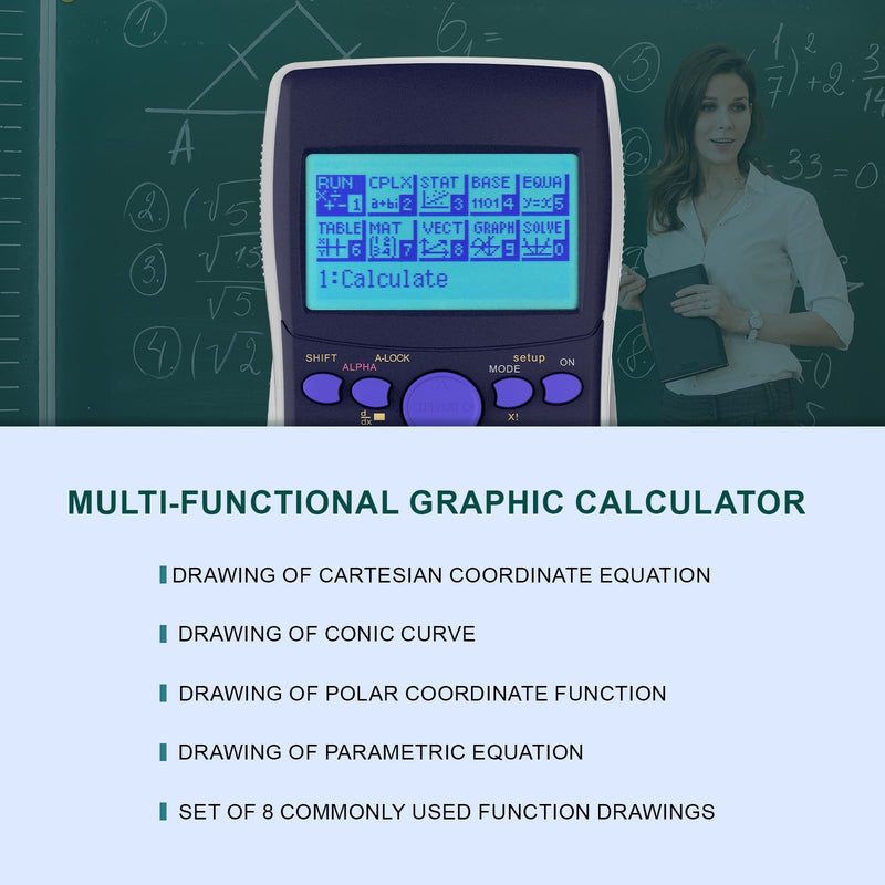 Graphing Calculator,IPepul Scientific Calculators 10 Modes /4 Graphing Functions,Desktop Math Calculator for College Students,School Supplies for Middle High School Teachers Office non program