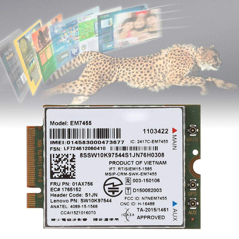 EM7455 Network Card, for ThinkPad T460 T460p T460s Wireless Network Card 4G LTE Module 300 Mbps NGFF/M2 Card for Notebook, Tablet and Ultrabook etc