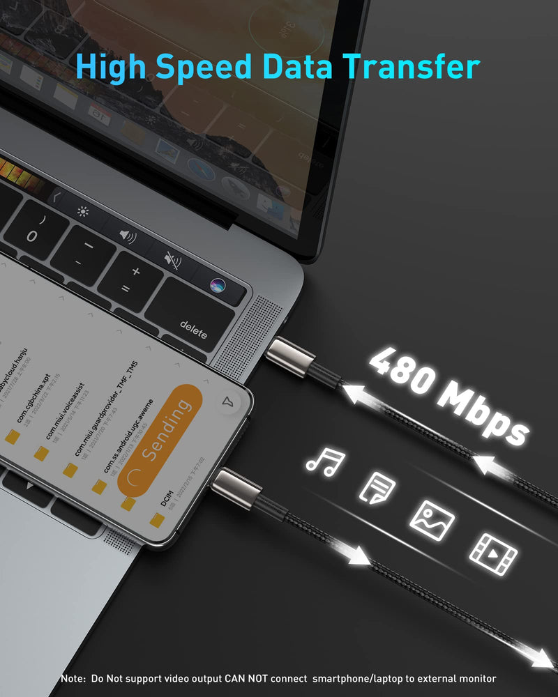 Baseus USB C to USB C Cable 100W, PD 5A QC 4.0 Fast Charge USB C Charging Cable, Zinc Alloy Type C Cable for MacBook Pro iPad Air Mini Samsung Galaxy S23 S22 S21 S20, Steam Deck Tungsten Gold - 100W 1M