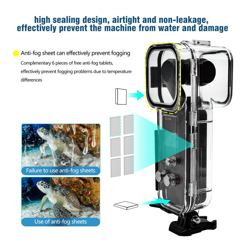 50M (164ft) Osmo Pocket 3 Waterproof Case Housing for DJI Osmo Pocket 3 Waterproof Accessories, Protective Underwater Dive Housing Shell Osmo Pocket 3 Accessories