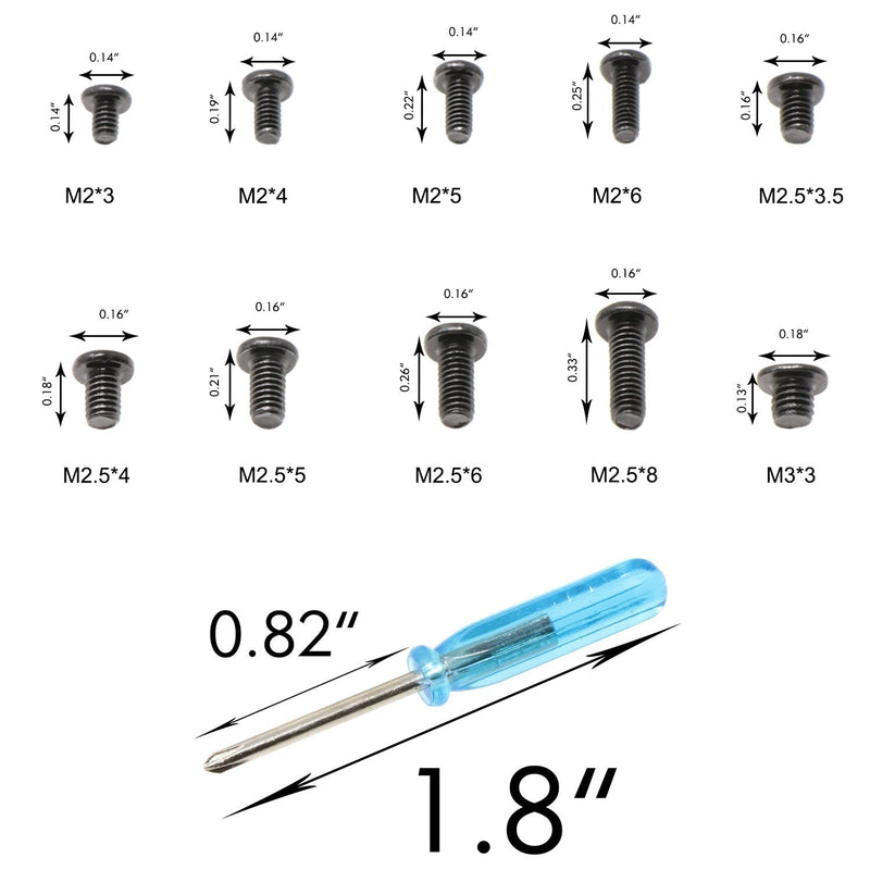 500pcs M2 M2.5 M3 Laptop Notebook Computer Screws Set Kit for IBM HP Dell Samsung Sony Toshiba Gateway Acer Lenovo
