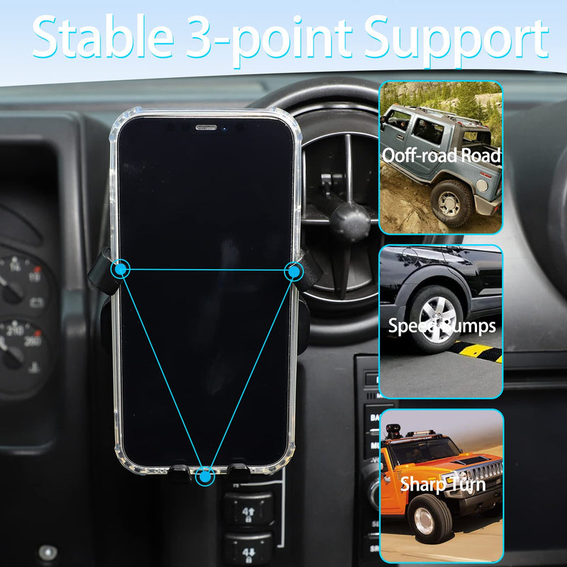 Lcojicep Car Phone Holder Compatible with Hummer H2 2003-2007 Car Phone Mount Accessories, for All Mobile Phones (Style D)