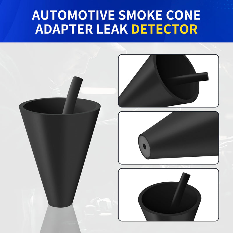 Smoke Cone Leak Detector, Universal Tapered Adapter Leak Detector for Exhaust and Intake Diagnostics, Standard Cone Adapter Diagnostics for Automotive EVAP Leak Locator Tester