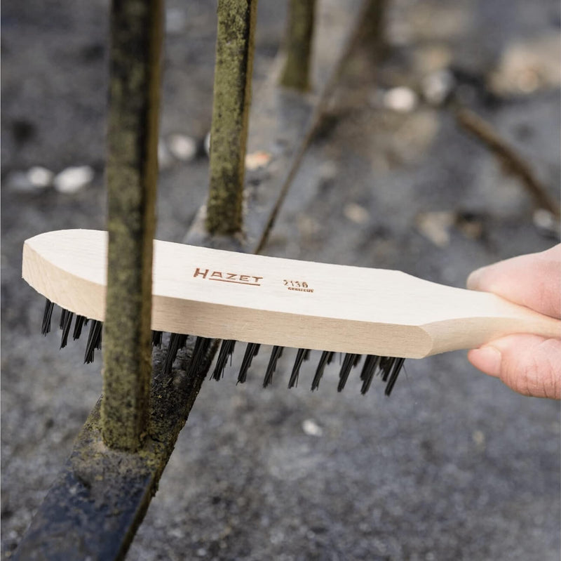 Hazet Wire Brush 2130, Durable Wire Bristles, Length 290 mm | Length 290 mm, 171 g, length: 290 mm, drive 270040 file, brush, 670500 body repair