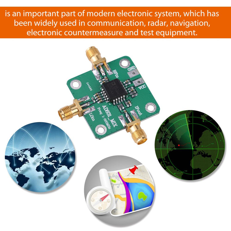 AD831 High Frequency Transducer RF Mixer Module 500MHz Bandwidth Mixing Dual Balanced Mixer Single Chip Radio Frequency Converter