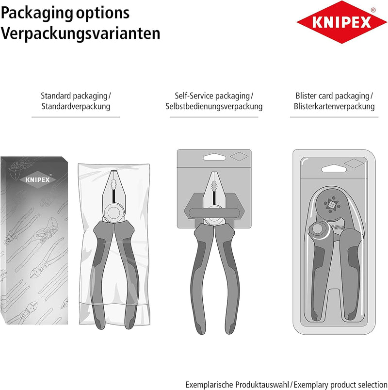 Knipex 67 01 140 High Leverage End Cutting Nippers 5,51", Multi-Colour 140 mm atramentized Red Plastic Coated Handles