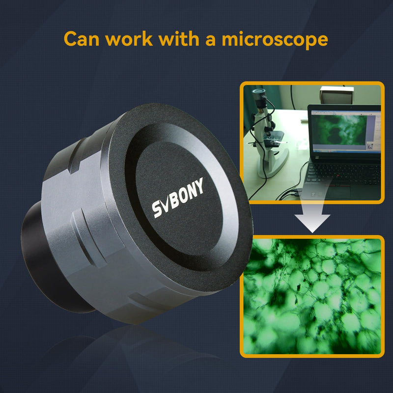 SVBONY SV105 Telescope Camera, 1.25 inch IMX307 CMOS Color Electronic Telescope Eyepiece, Planetary Camera for Telescope, Suitable for Astrophotography Beginners