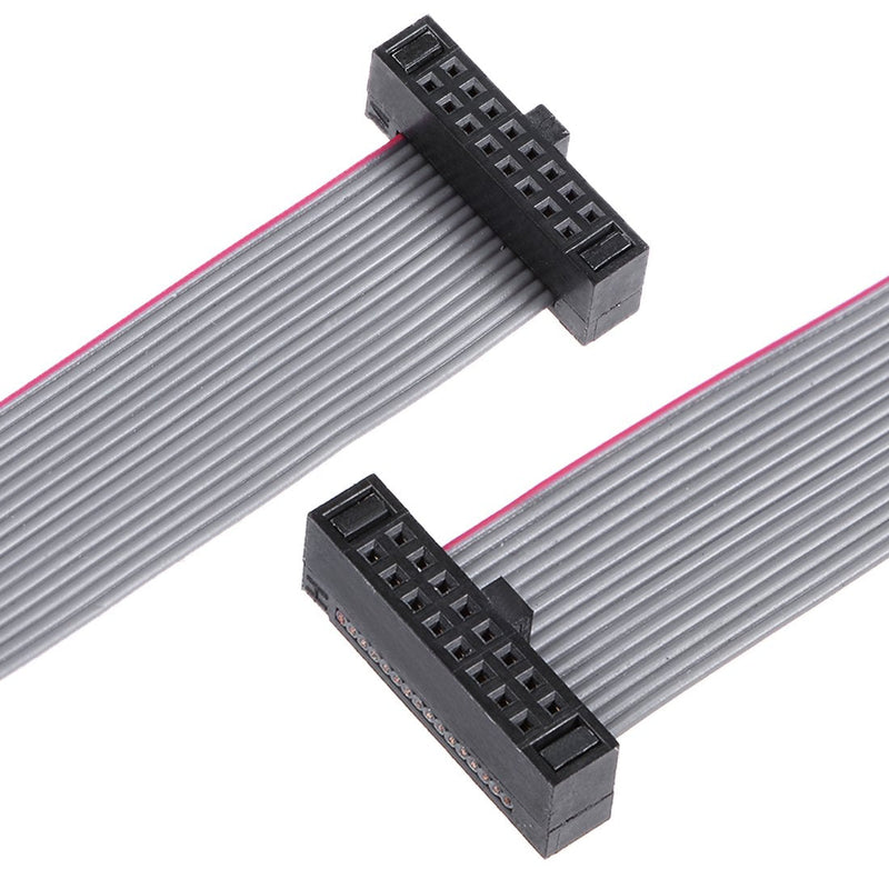 uxcell IDC 16 Pins Connector Flat Ribbon Cable Female Connector Length 20cm 1.27mm Pitch,2pcs