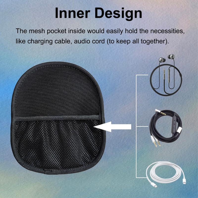 Computer Headsets Headphone Storage Bag, Wired/Wireless Headset Lightweight Case Soft Neoprene Cover Travel Carrying Pouch for Jabra Evolve 20 30 40 65 75 Plantronics Blackwire 3210 3220 3320 CS510 black