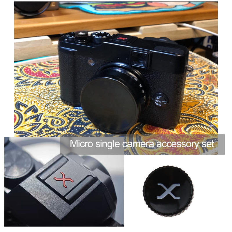 Create idea Camera Hot Shoe Cover Cap Protector & Shutter Button Compatible with Fujifilm XPro3 XPro2 XT4 XT3 XT2 XT1 X-T30 X-T20 X-T10 XE3 XE2S X100V X100F X100T X100 Silver