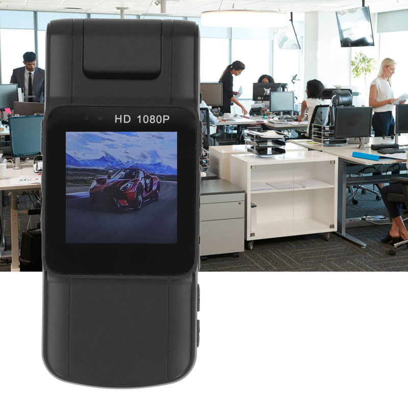 1080P Video Recording Camera with Motion Detection, Mini Wearable Camera, Wearable Body Cam Mini Body Camera Supports 14 Languages for Meeting