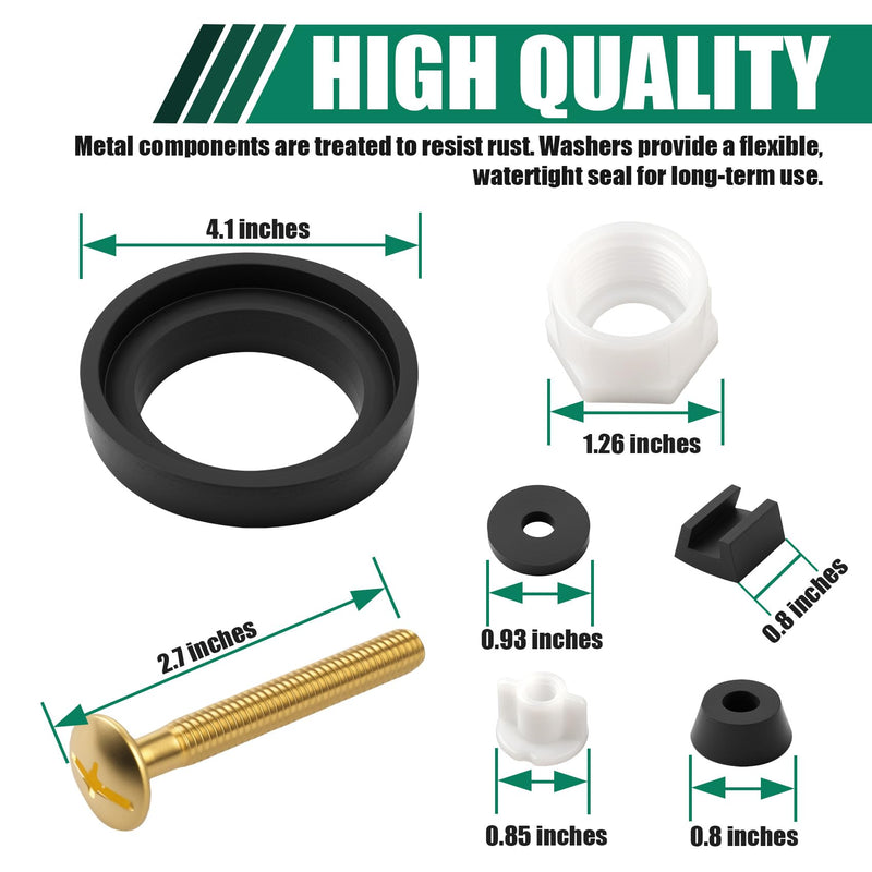 99-660 Tank to Bowl bolt & gasket kit for Gerber Toilets,Repair Parts for Gerber 99-025,G0099025,99-856, G0099856 Tank to Bowl Assembly Kit for Avalanche AV2889X, WS2889X & LS28890 Tanks Coupling Kits
