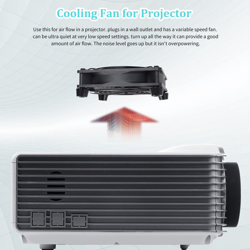 Computer Fan with AC Plug, Variable Speed 120mm AC Fan 110V 120V 220V 240V, for Terrarium Receiver Amplifier Xbox DVR Component Cooling