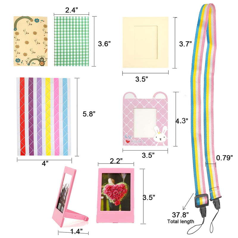 Colorful Mini 11 Accessories 312 Pcs Accessories Compatible with Mini 9 8 90 70 11 12 Include Mini Sticker for Film Desk Frames