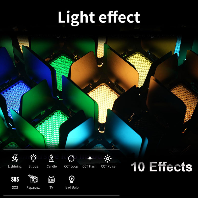 ZHIYUN FIVERAY M20 Bicolor Video Light, [Official] 20W Portable Camera Light, TLCI 97+, Temperature 2700K-6500K with 9 Light Effects, Support Magnetic Attraction and USB-C PD Bicolor Standard