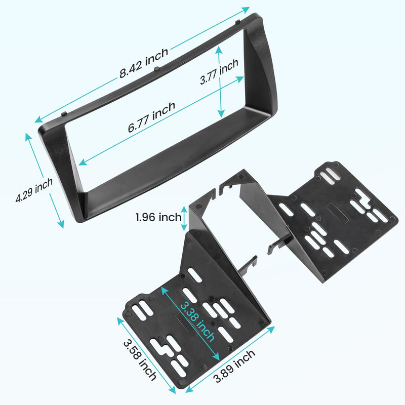 Double DIN Aftermarket Radio Installation Dash Kit for 2003-2008 Toyota Corolla Radio Dash Stereo Mounting Installation Trim Bezel Bracket Kits