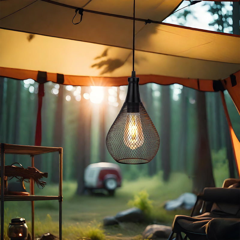 JHY DESIGN Hanging Lamp Battery Operated Cordless Hanging Light Great for Parties Patio Events for Indoors Outdoors(Teardrop Shape) 12"H Teardrop Shape