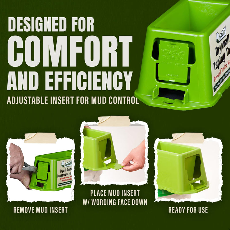 Buddy Tools TapeBuddy Drywall Taping Tool | Simplifies Drywall Banjo Taping - Reliable & Efficient Tape Dispenser for DIYers - Easy to Use - Reduces Mess and Waste