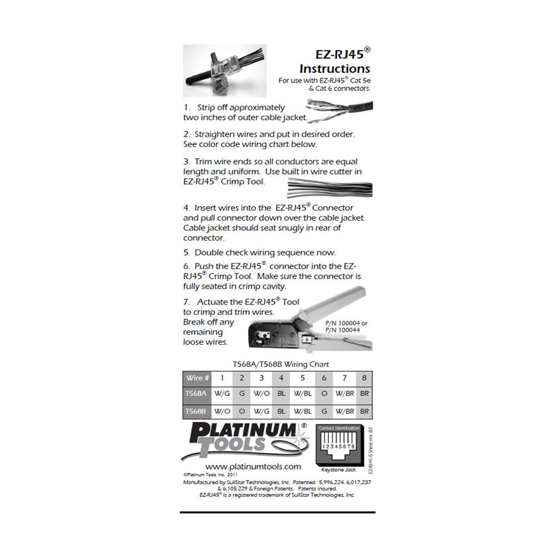 Platinum Tools EZ-RJ45 Crimp Tool for RJ-11, RJ-12 and RJ-45