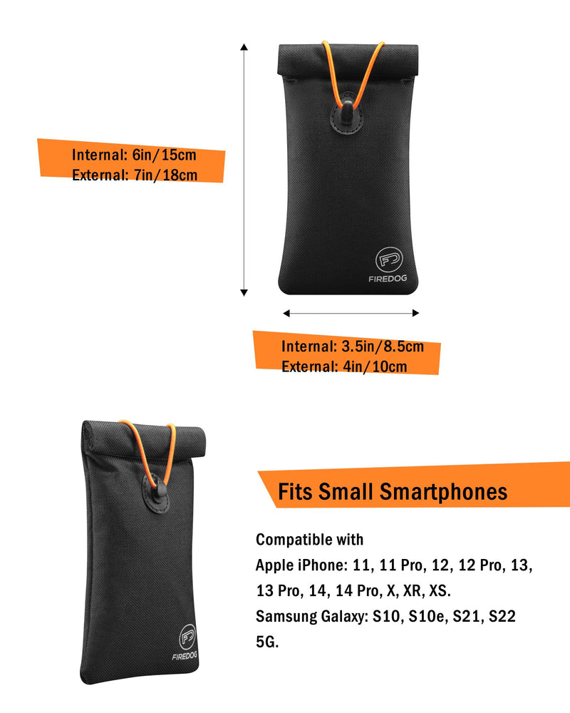 FIREDOG Faraday Pouch for Car Keys and Smartphone, Key Signal Blocking Bag, Cell Phone Keyless Entry Fob Signal Blocking Bag Black