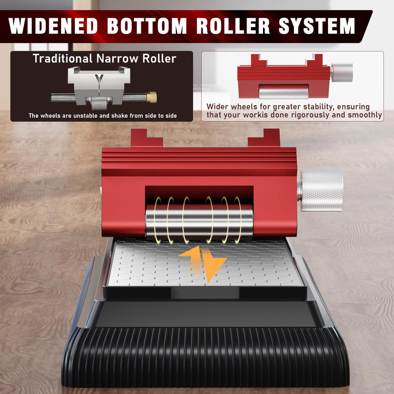 Honing Guide with Whetstone for Woodworking,Sharpening Jig Center Upgraded Honing Tool and Diamond Chisel Sharpening Stone Set Kit for Knife, Short Chisels and Planes, Fine/Coarse Plate, 400/1000/Grit Red