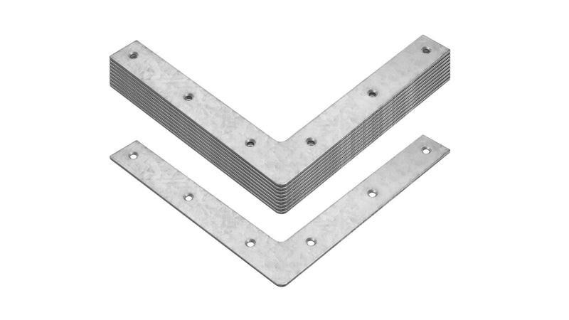 10 Pack 5-1/2" x 5-1/2" x 3/4" Flat Corner Brace, L Flat Mending Plate