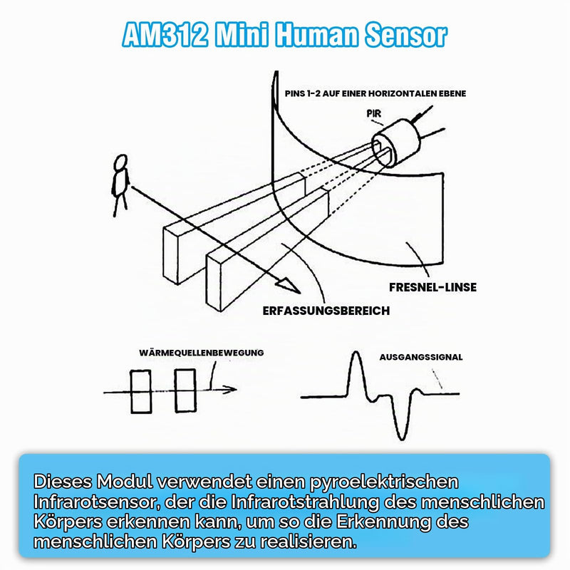 AM312 IR Sensor Module RUIZHI Pack of 5 AS312 Miniature Human Infrared Sensor Module 3~12V Low Power Consumption Used in Auto Sensing Circuits