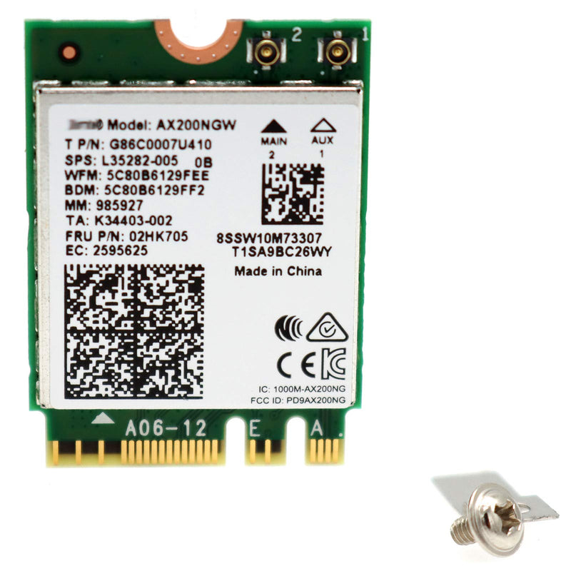 Deal4GO AX200NGW Dual-Band Wi-Fi 6 802.11AX 2.4Gbps MU-MiMO M.2 NGFF Wireless WiFi Adapter with Bluetooth 5.0 for Intel AX200 WLAN Card Module Windows 10 64-bit