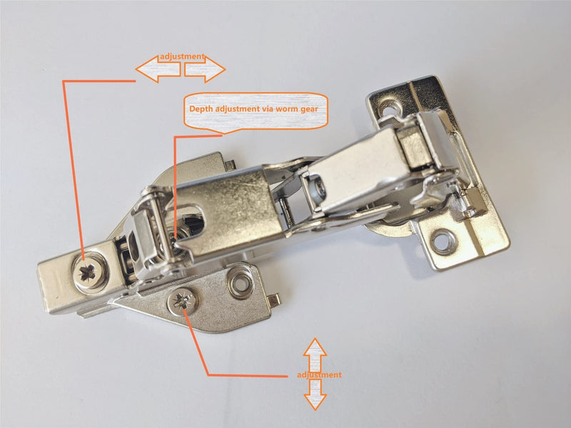 2 of Clip-on Soft-Close Hinge for Corner Lazy Susan Hinges Full Overlay Concealed for Corner Cabinet Lasy Susan Hinge (165 Degree) 165 Degree