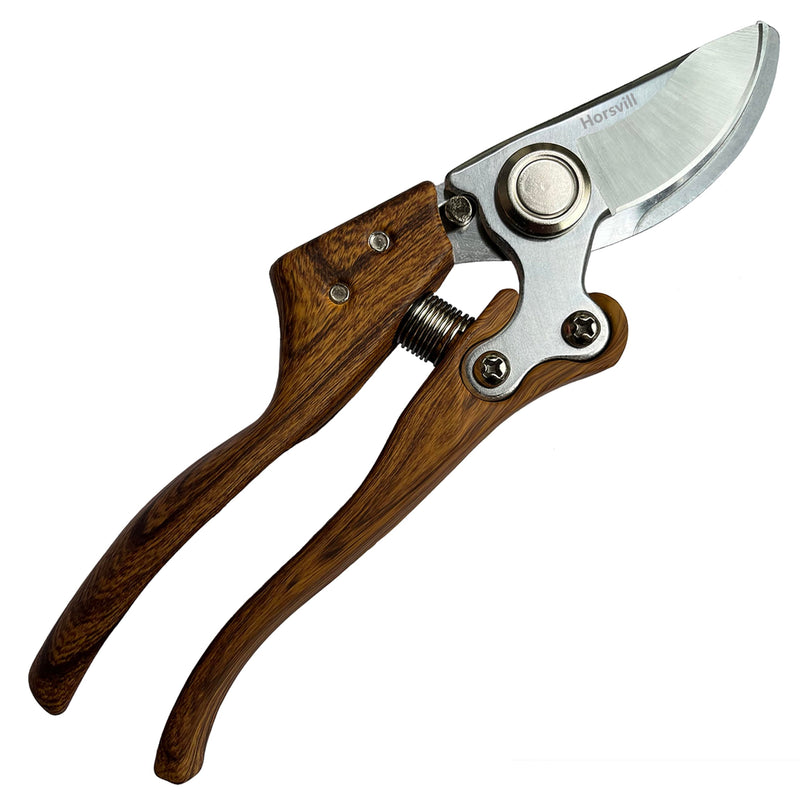 Branch Trimmer, Japanese Bonsai Trimming Scissors, Garden Clippers Handheld, Ergonomic Gardening Tools, Floral Shears Gardening Set, Garden Pruners Farming Tools (Wood Silver) Wood Silver