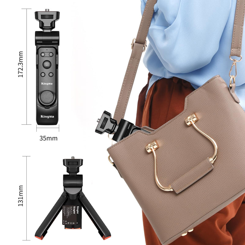 King Ma Camera Mini Tripod with Remote Handle Camera Tripods Small Camera Holder Compatible with Sony ZV-1F ZV-E10 ZV-1 ZV-E1 RX100VII & Canon EOS R8 R5 R10 R50 & Nikon Z50 COOLPIX P950 Z6 II Z fc Z30
