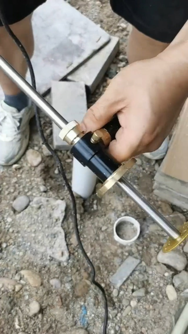 Upgraded Inside Pipe Cutter for PVC Pipe, One-Press Adjustable Depth 0.4"-7", Flush Cut Tool with Diamond Cutting Wheel, Fits Multiple Pipe Sizes, 1/4" Hex Shank for Drill & Impact Driver Pro Kit