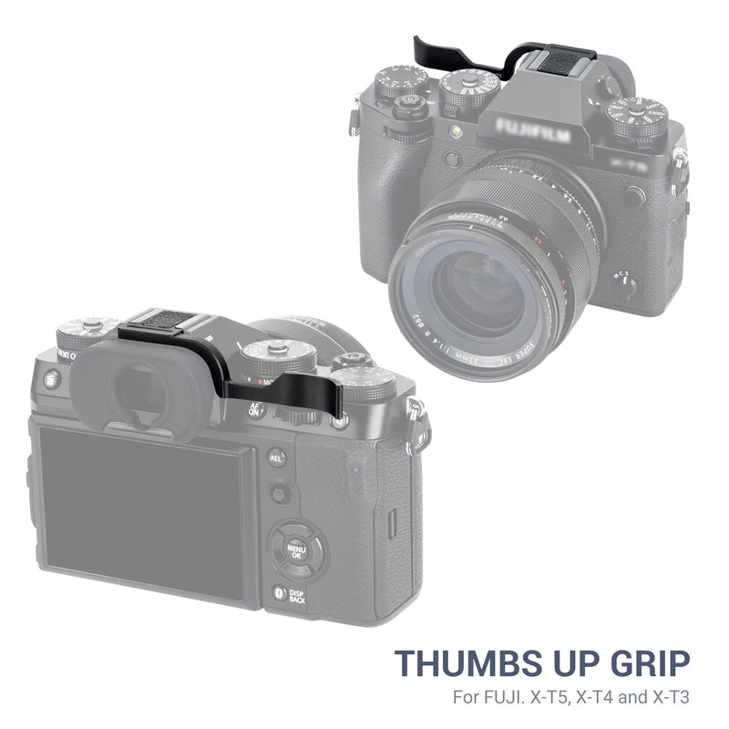 JJC Metal Thumb Up Grip for Fujifilm Fuji X-T5 XT5 X-T4 XT4 X-T3 XT3 Camera, Hot Shoe Thumb Rest Support for Easier Handling & Secure Hold For Fuji X-T5