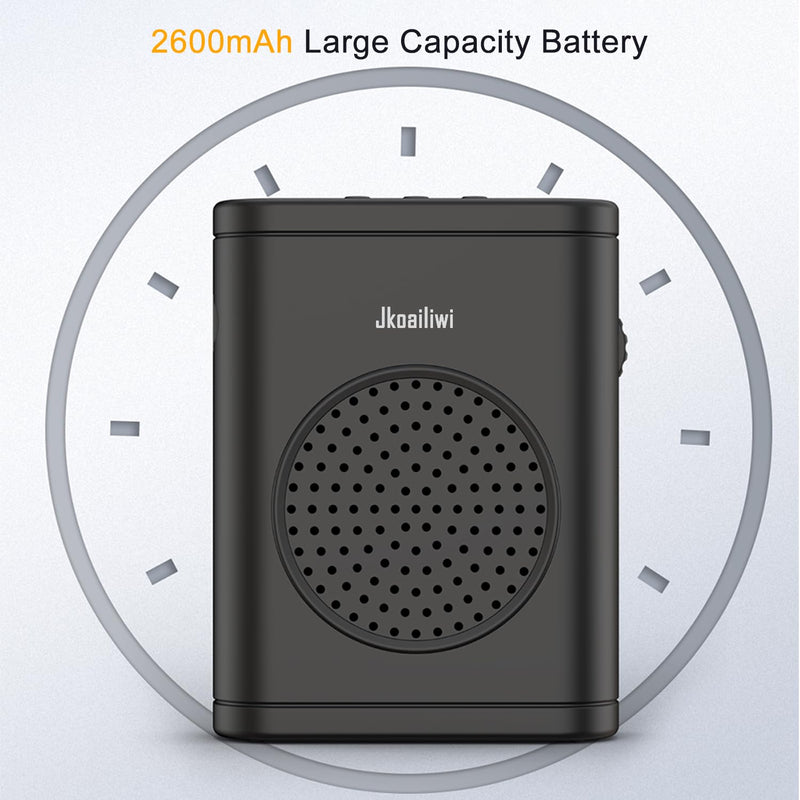 Voice Amplifier Wireless Microphone, Portable Teacher Microphone for Classroom with Bluetooth, Portable Speaker PA System Wireless Lapel Mic for Elderly/Yoga/Meetings/Speeches/Tours Guide