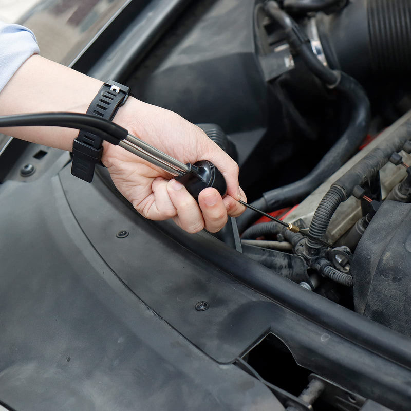 CCLIFE Mechanic Stethoscope Motor Car Machine Diagnostic Tool | With two 300 mm steel tips for engine troubleshooting. Ideal for engine blocks, cylinder heads, gears and bearings.
